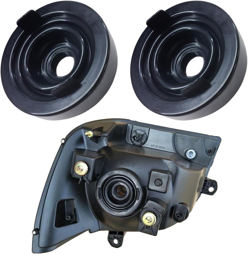 BDZMC 2PCS Car Headlight Cover, 85mm Headlight Dust Cover with 20mm Hole, Rubber Seal Protective Cover for H4 Bulb Housing Conversion, Auto Replacement Accessories for Cars, SUVs, Trucks (3.3inch) - Image 1